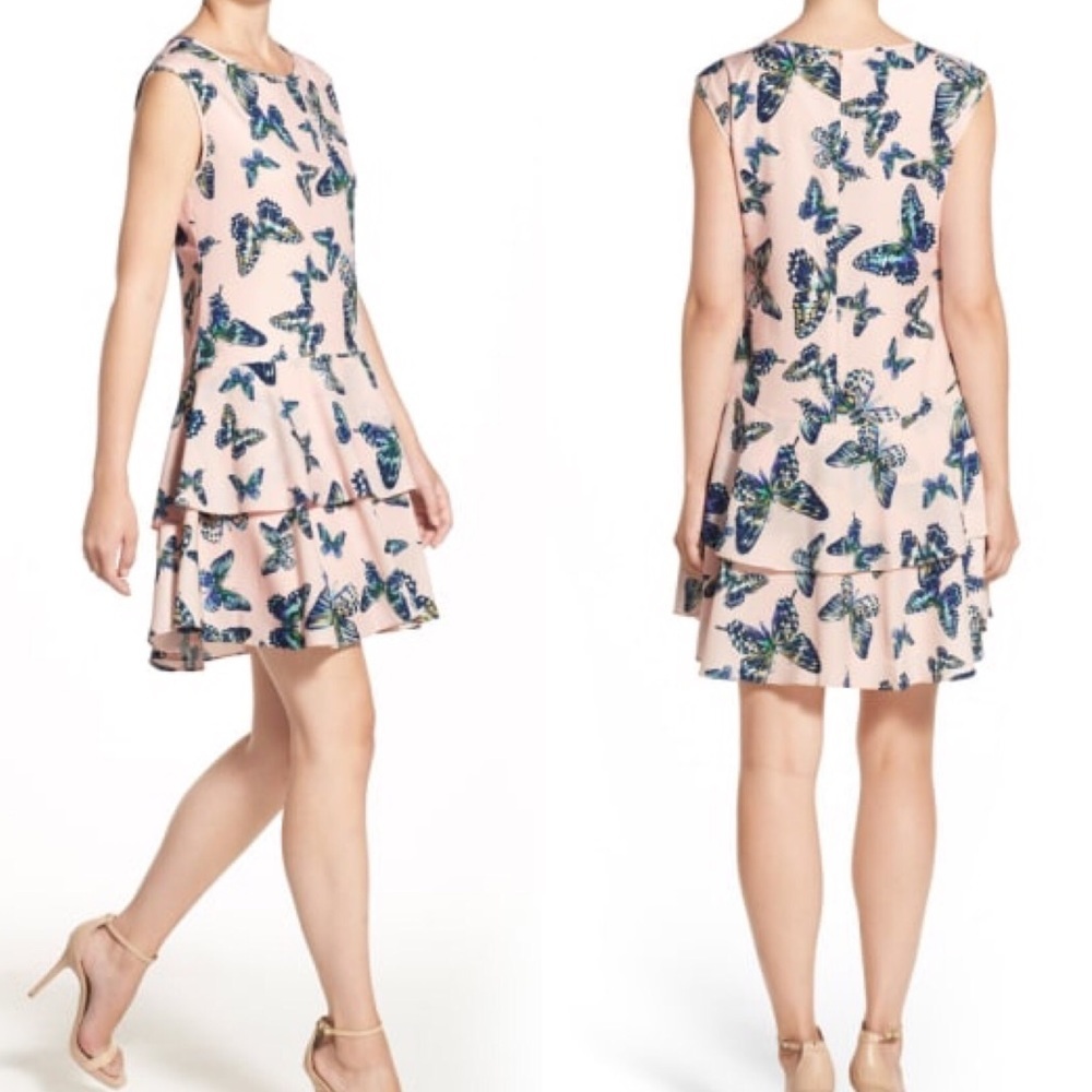 CeCe by Cynthia Steffe Floating Butterflies Dress